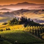 Tramonto sul Chianti in Toscana